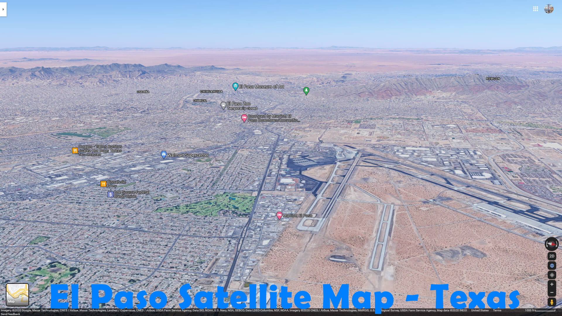 El Paso Satellite Carte   Texas